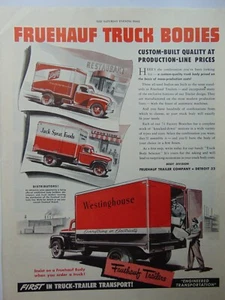 Remolque Fruehauf 1948 y carrocerías de camión anuncio de impresión artística vintage - Imagen 1 de 1