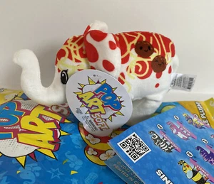 POP ART SOFT ELEPHANT Aldente Spaghetti  5” - 6”BEAN BAG PLUSH - Picture 1 of 8