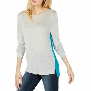 INC NEU ohne Etikett Damen Color Block zweifarbig Strick Freizeit Shirt Top  - Bild 1 von 2