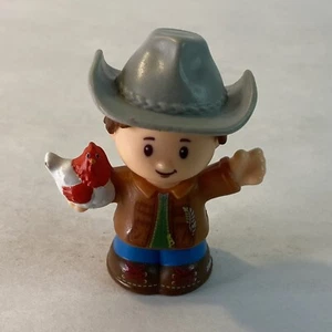 Fisher Price Little People Farmer Cowboy w/ Hen Animal Friends Caring Farm 2016 - Picture 1 of 7