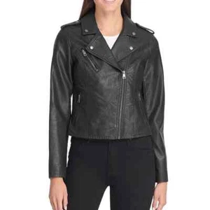Levi’s Women's Faux Leather Motorcycle Jackets Black - Picture 1 of 6