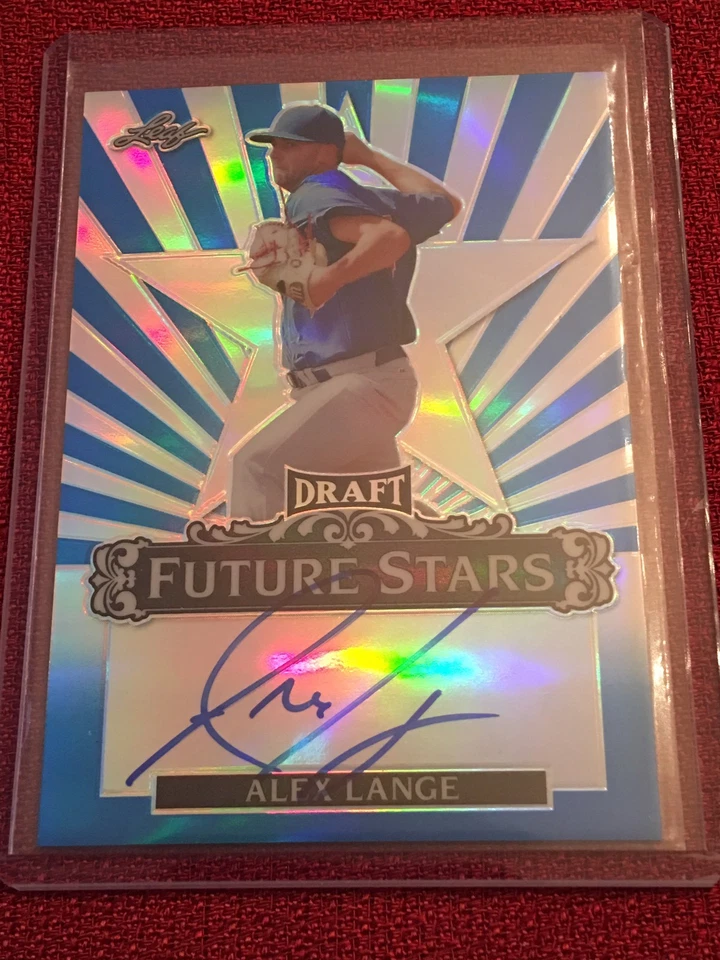 ALEX LANGE 2017 LEAF METAL FUTURE STARS AUTOGRAPH #12/25 CUBS LSU DETROIT TIGERS - Image 1 of 2