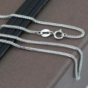 Genuine 18CT Solid White Gold Foxtail Chain 45cm Italy Made - Picture 1 of 1