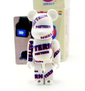 Medicom Be@rbrick 100% serie 7 patrón blanco S07 juguete artístico ladrillo de oso - Imagen 1 de 2