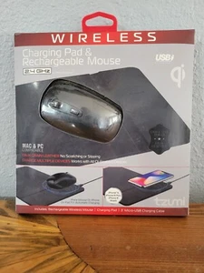 Tzumi Wireless Charging Pad Rechargeable Mouse USB Cable 2.4 GHz - Picture 1 of 2