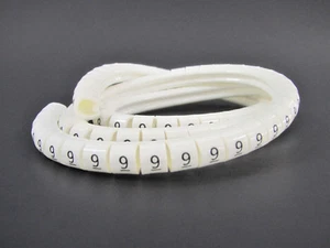 (100x) Wieland Size 6 Number 9 Slip On Wire Marker, .110" to .170" OD Z Type - Imagen 1 de 2