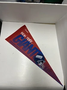 NY Giants Red Legacy Pennant Quest Signed By Leonard Marshall & Rodney Hampton - Picture 1 of 3