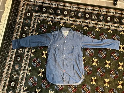 Рубашка рабочая Engineered Garments Chambray синяя размер S сделано в США - Изображение 1 из 4