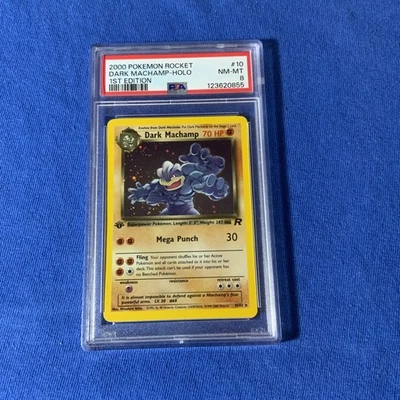 2000 POKEMON TEAM ROCKET Card DARK MACHAMP -HOLO 10/82  1ST EDITION  PSA 8 - Image 1 of 2