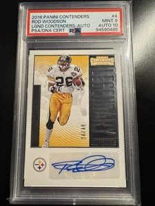 2016 Panini Legendary Contenders Rod Woodson Auto /49 HOF PSA 9 Auto 10 Steelers - Picture 1 of 2
