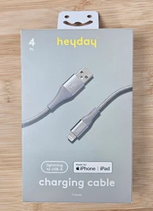 Heyday 4 Ft. Proprietary Connector to USB-A Charging Cable Made For iPhone/iPad - Picture 1 of 2