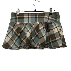 VTG Abercrombie & Fitch Mini Plaid Skirt Girls 12 Womens S Preppy Y2K Academia - Picture 1 of 11
