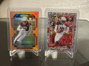 DeAndre Hopkins Serial Numbered Lot (2) + 2021 Prizm Orange & Donruss Optic - Picture 1 of 5