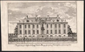 Berlin Schloss Friedrichsfelde Tierpark Ansicht Schleuen Kupferstich 1780 - Picture 1 of 1