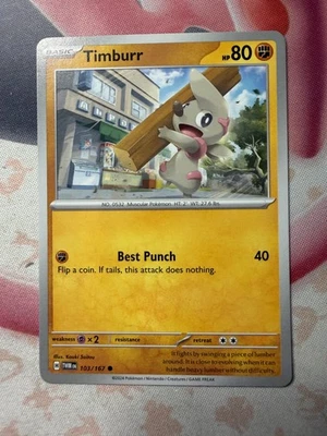 Timburr - Common SV06: Twilight Masquerade 103/167 NM English Pokemon Card - Image 1 of 2