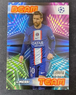 Lionel Messi 2022-23 Topps Stadium Club Chrome UEFA Beam Team #BT-LM - Image 1 of 2