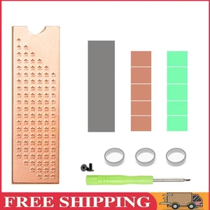 Copper Heat Sink with Thermal Silicone Pad Radiator for M.2 2280 SSD (M08 PRO) - Afbeelding 1 van 10