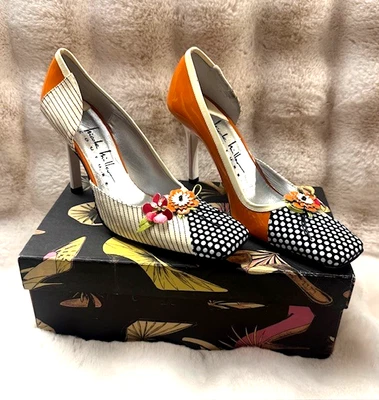 Women's Nicole Miller Couture Floral D'orsay Heels, 7.5m, New in Box - REDUCED - Image 1 of 4