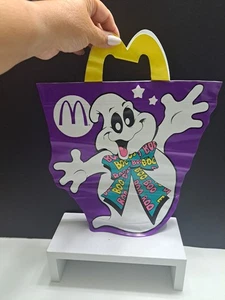 VTG '90s McDonalds Halloween Vinyl Boo Bag Glow-In-The-Dark Trick-or-Treat NEW - Picture 1 of 3