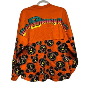 Disney Mickey Mouse Halloween Spirit Jersey Disney World Orange Pumpkins Large - Picture 1 of 8