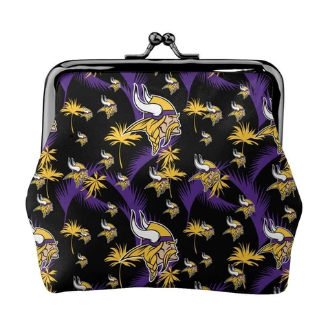Minnesota Vikings Leather Coin Purse Change Purse Hawaii Printed Lady Wallet Cover