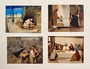 4 Christlich Religiös Jesus Heilt Sakrament Samariter Kunst Karten Jorge Cocco - Bild 1 von 2
