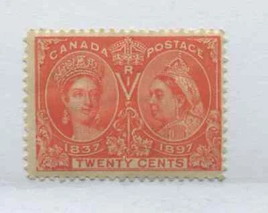 1897 QV Jubilee 20 cents mint o.g. hinged - Picture 1 of 1