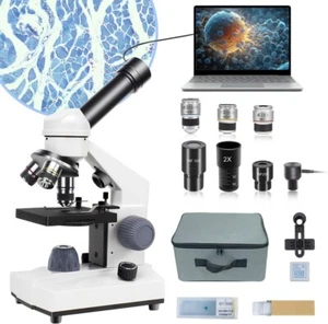 for Adults Kids Students, 40X-2000X Microscope with Electronic Eyepieces,Metal-B - Picture 1 of 7