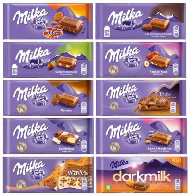 Variedad de 6 Chocolates Milka Europeos Foto 1 de 4