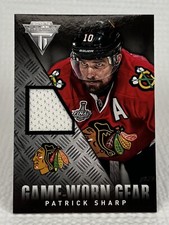 PATRICK SHARP 2013-14 Panini Titanium Game-Worm Gear #GG-PS JERSEY Blackhawks