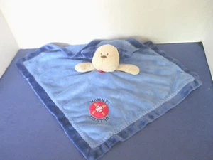 CARTERS OS~Blue PUPPY DOG LOVEY SECURITY BLANKET~Mommy's Allstar~Baseball - Picture 1 of 2