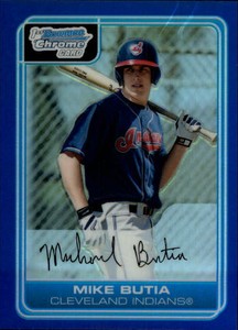 2006 Bowman Chrome Prospects Blue Refractors Baseball Card #BC19 Mike Butia /150