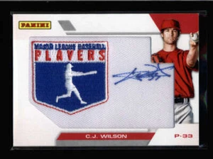 C.J. WILSON 2014 PANINI FATHER'S DAY MLB PLAYERS PATCH AUTOGRAPH AUTO AX1427 - Picture 1 of 1