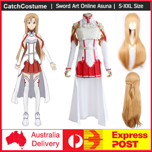  Cosfun Yuuki Asuna SAO Cosplay Costume Full Set mp003072  (Large) : Clothing, Shoes & Jewelry