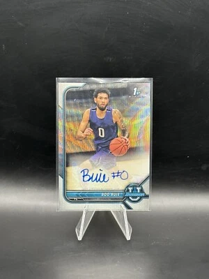 BOO BUIE 2021-22 BOWMAN UNIVERSITY 1ST CHROME RC SILVER RAY WAVE AUTO 40/199 - Image 1 of 2