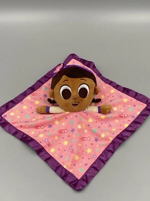 Disney Doc McStuffins Sonajero Lovey Peluche Bebé Manta de Seguridad Satinado Como Parte Inferior Foto 1 de 4