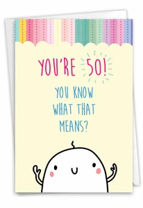 Forget It - 50: Funny Milestone Birthday Card with Envelope - Picture 1 of 6