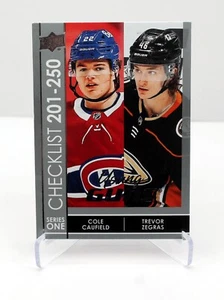 2021-22 Upper Deck Kyle Young Guns Rookie Card #250 Caufield / Zegras Checklist - Bild 1 von 1