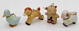 Lot of FOUR Homco Ceramic Vintage Animal Ornaments: Goose, Horse, Bear, Sheep - Picture 1 of 11