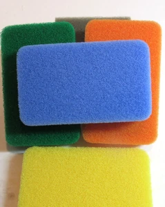 JUEGO DE 4 esponjas exfoliantes de silicona reutilizables de malla fina para limpieza cocina, baño - Imagen 1 de 1