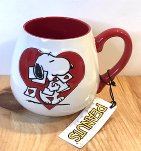 Peanuts Snoopy Love Letters Hearts XO Ceramic Coffee Mug Valentine's Day Gift - Picture 1 of 4