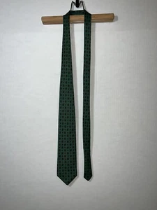 Corbata vintage Polo Ralph Lauren mezcla de lana de seda patrón de flores verdes - Imagen 1 de 10