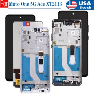 New For Motorola Moto One 5G Ace XT2113 LCD Display Touch Screen Digitizer±Frame - Picture 1 of 15