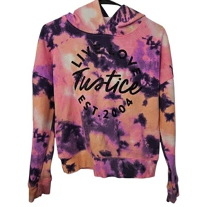 Junior Girl's Large (12-14) Justice Tye-Dye Hoodie & Sweatpants Set - Picture 1 of 10