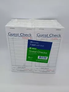 Libros de cheques de invitados Adams de 1 parte con talones de 3 3/8 x 7, 20 almohadillas, 1000 cheques en total - Imagen 1 de 3