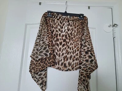 ROBERTO CAVALLI autêntica capa saia leopardo praia - NOVA com etiquetas tamanho G - Imagem 1 de 4