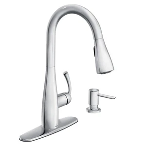 Grifo de cocina extraíble con una manija cromado Essie Moen 87014 nuevo - Imagen 1 de 4