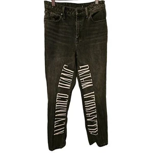 Denim X Alexander Wang black logo straight leg jeans size 27 - Picture 1 of 6