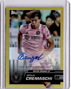 Benja Cremaschi 2023 Topps MLS Gold Foil Auto #112 Inter Miami #10/50 - Foto 1 di 2