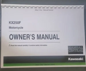2016 OWNERS MANUAL - KAWASAKI KX250F OWNERS MANUAL - Picture 1 of 2